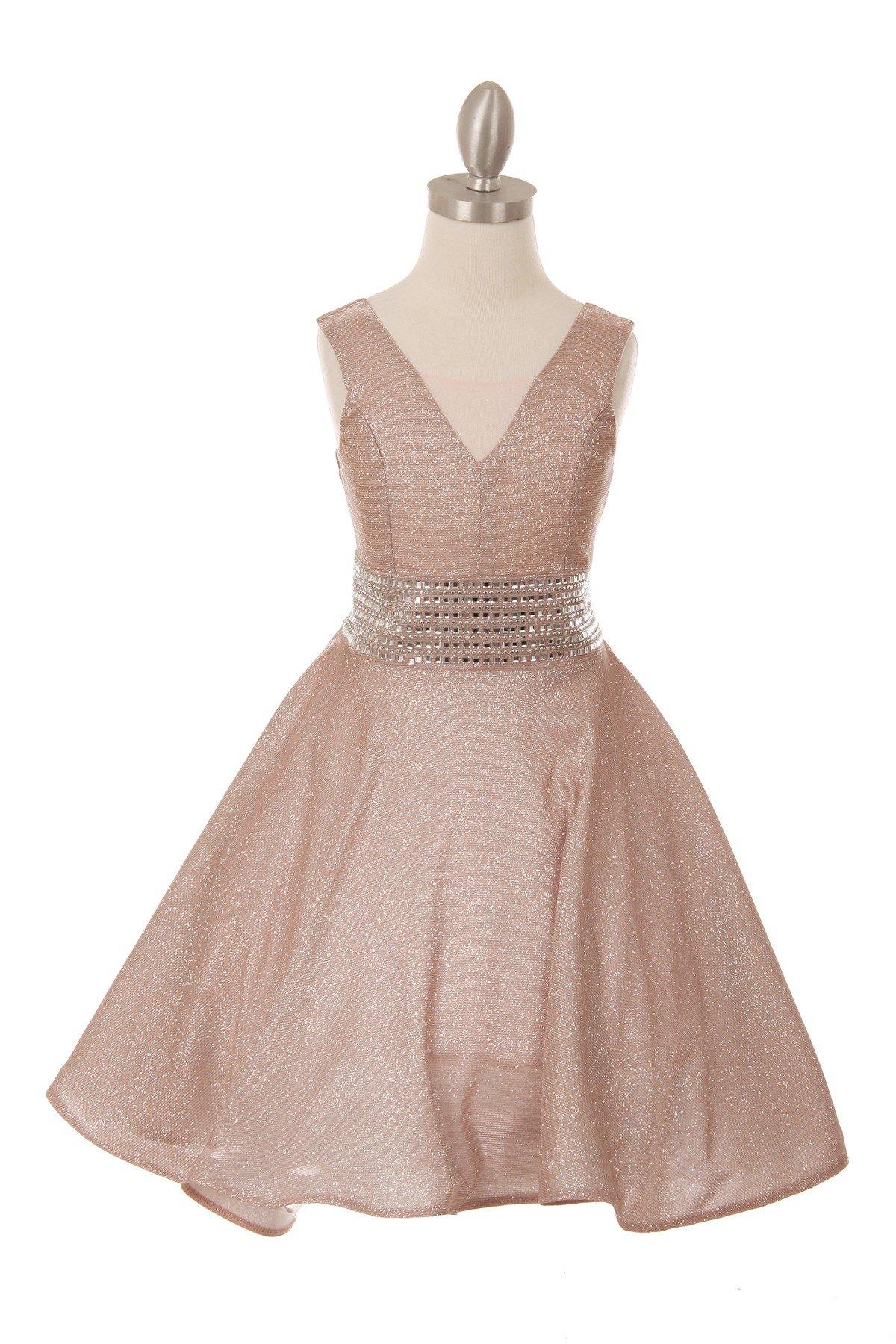 Short Sparkle Flower Girl Dress