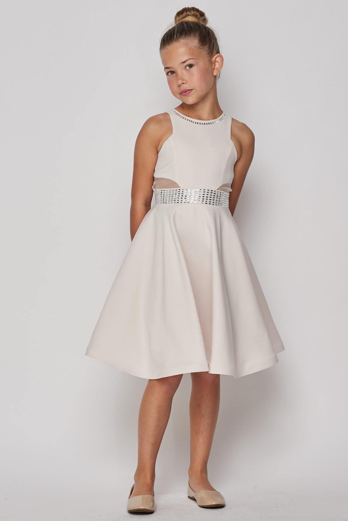 Short Sparkle Flower Girl Dress - The Dress Outlet Cinderella Couture