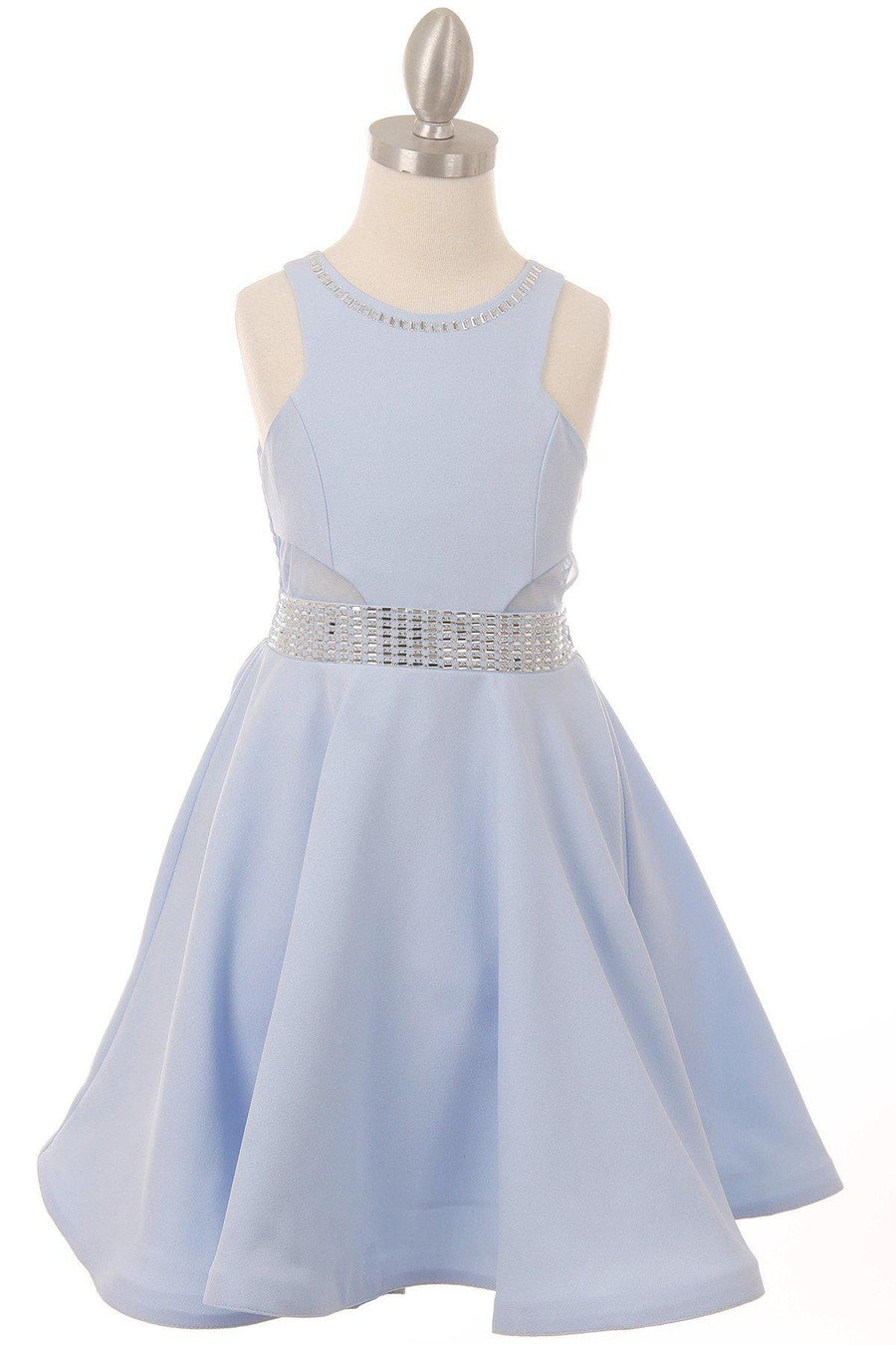 Blue 8 Short Sparkle Flower Girl Dress Sale