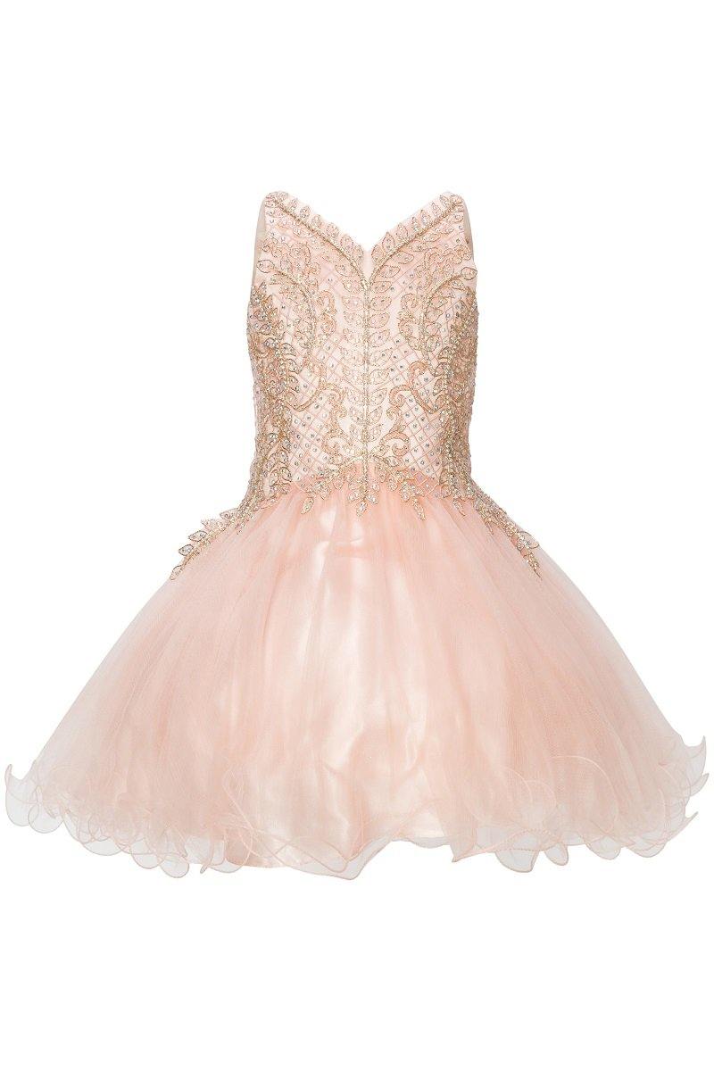 Short Tulle Dress Sleeveless Flower Girl