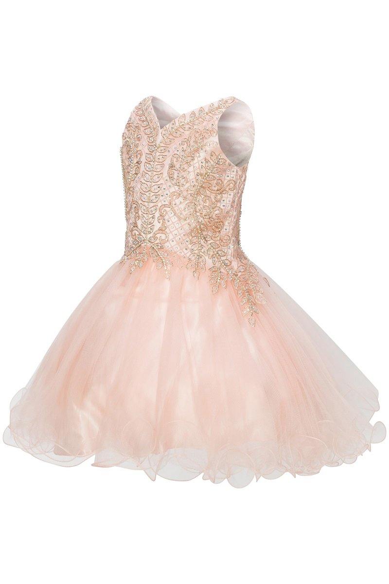 Short Tulle Dress Sleeveless Flower Girl