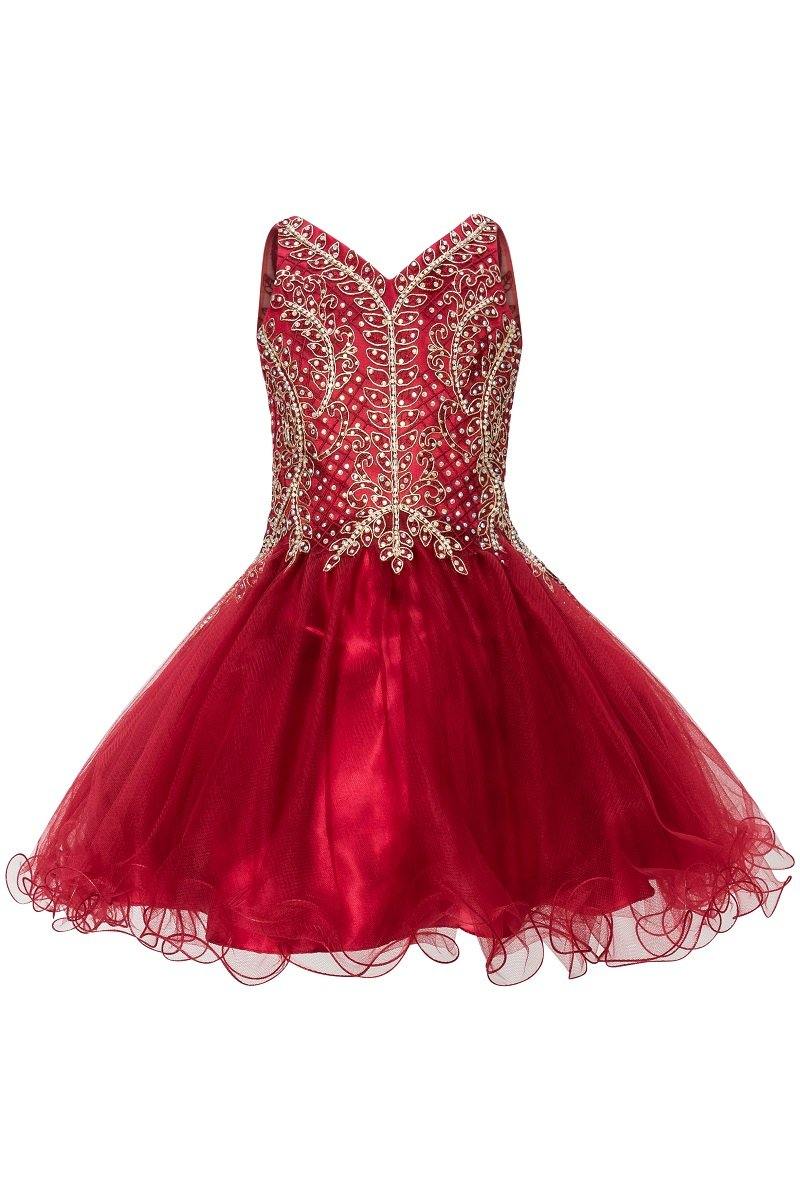 Short Tulle Dress Sleeveless Flower Girl