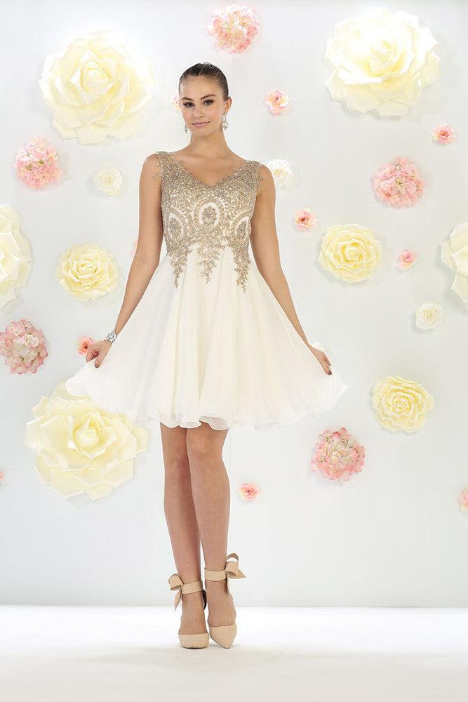 Short Wedding Dress - The Dress Outlet May Queen