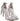 Silver Bowtie Butterfly Knot Wedding High Heel Shoes - The Dress Outlet GY