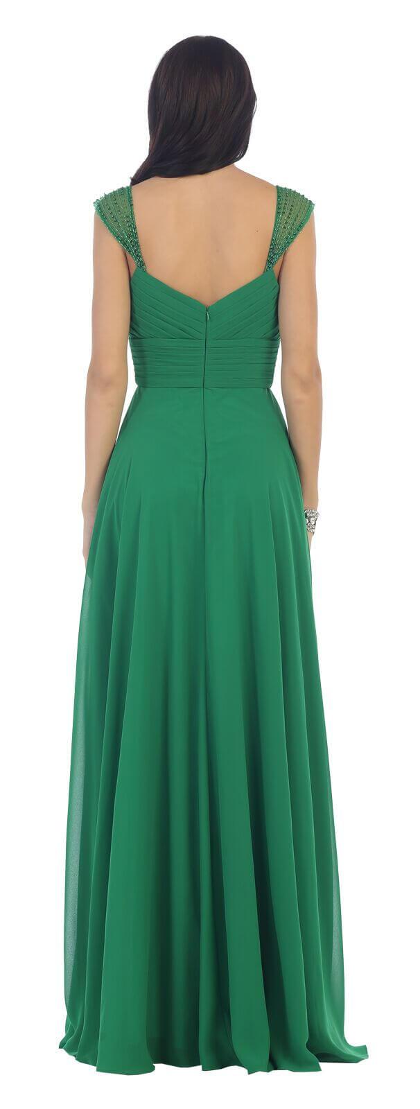 Simple Long Formal Plus Size Bridesmaids Dress - The Dress Outlet May Queen