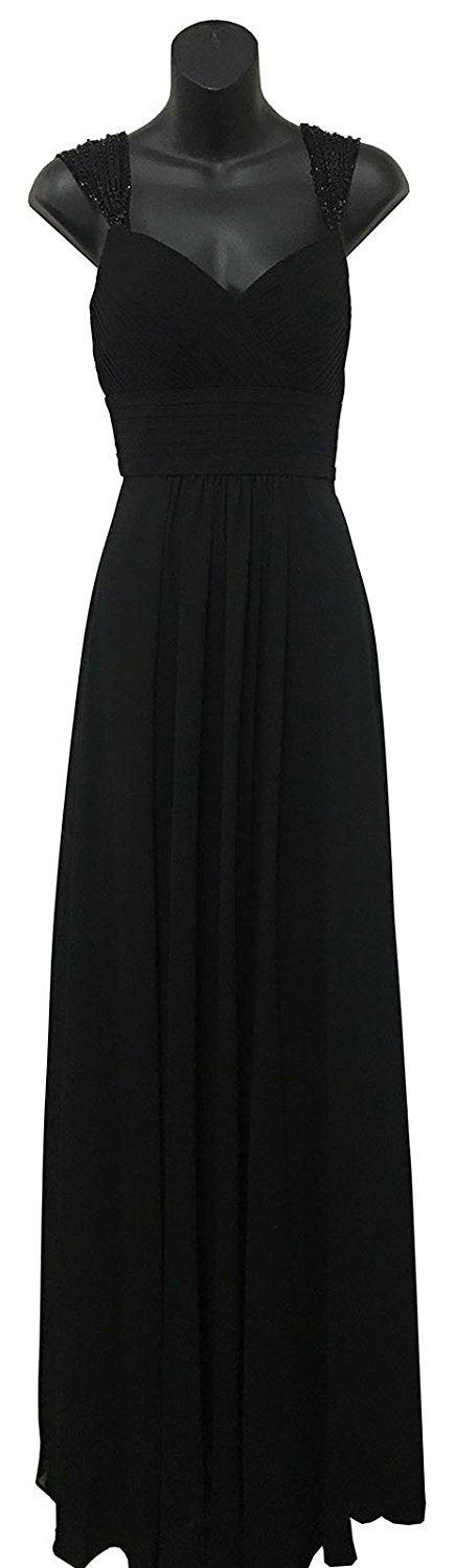Simple Long Formal Plus Size Bridesmaids Dress - The Dress Outlet May Queen