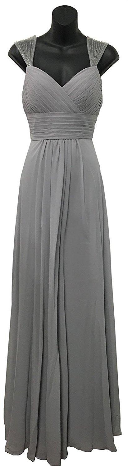 Simple Long Formal Plus Size Bridesmaids Dress - The Dress Outlet May Queen