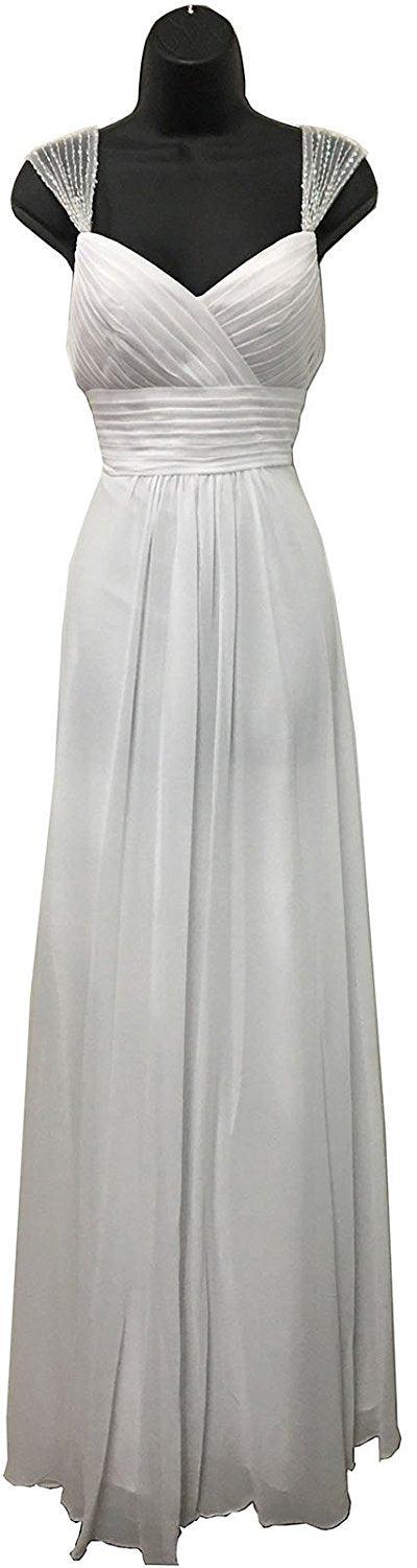 Simple Long Formal Plus Size Bridesmaids Dress - The Dress Outlet May Queen