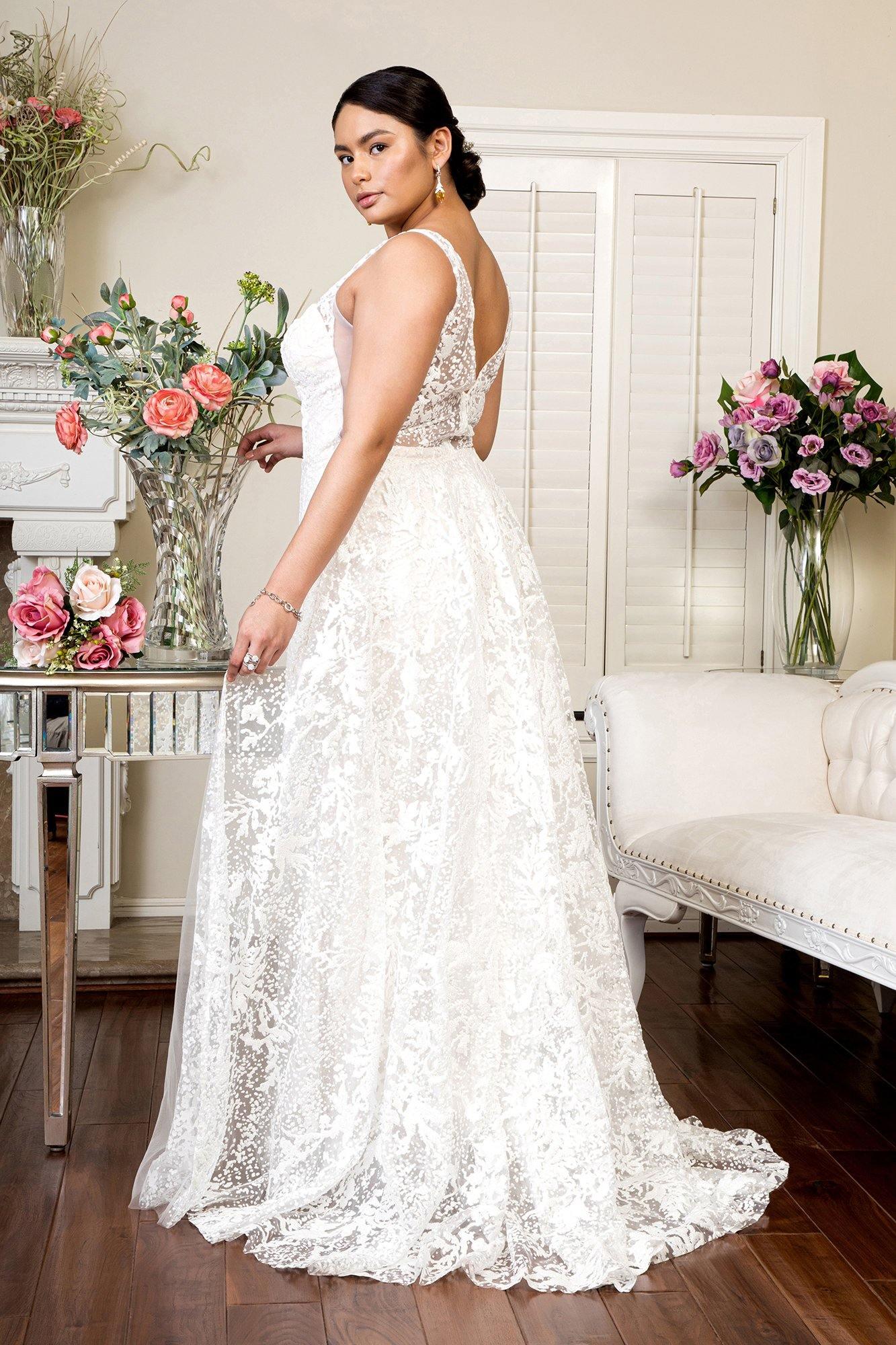 Simple Long Sleeveless Mermaid Wedding Gown Sale