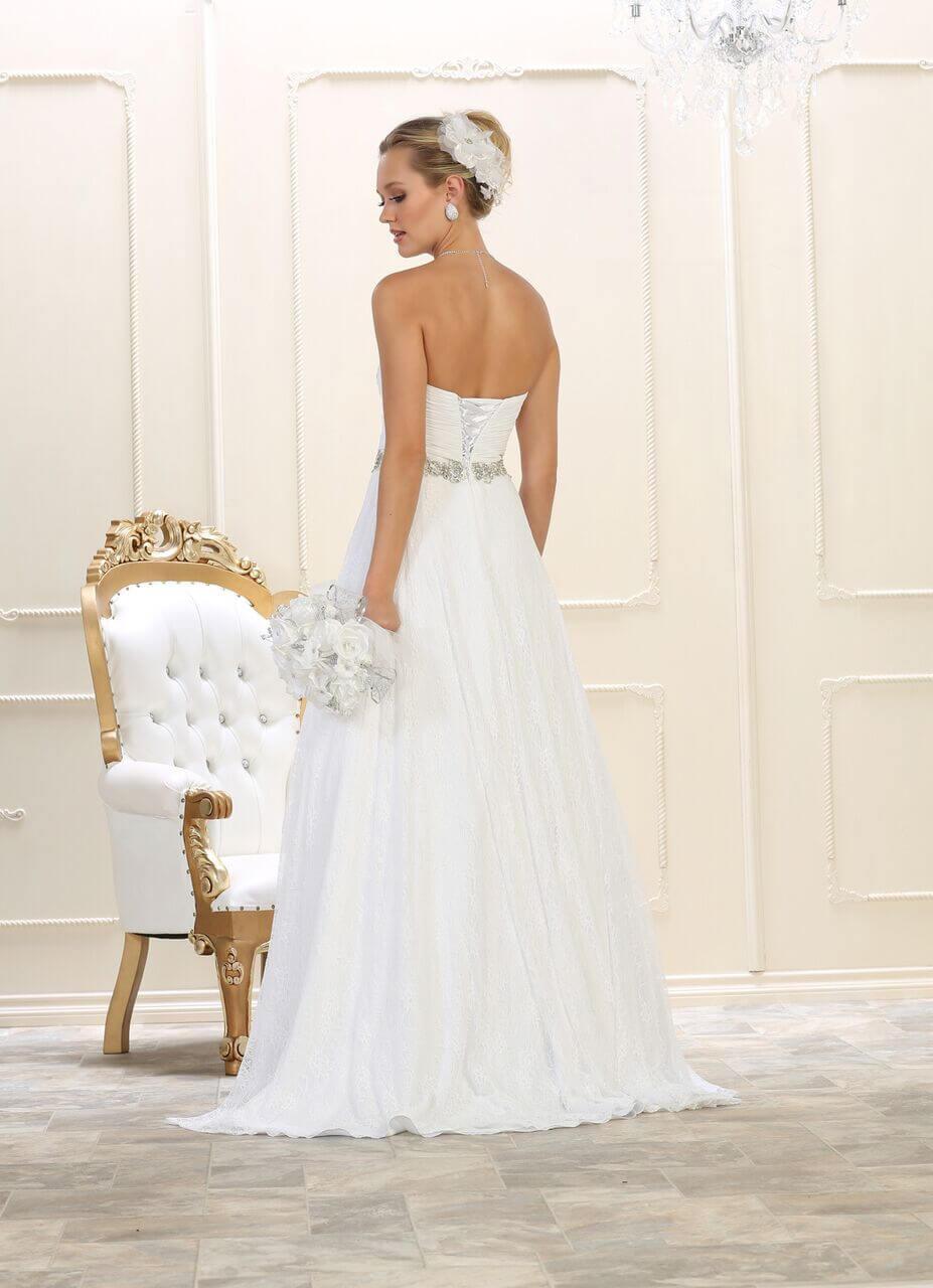 Simple Strapless Wedding Dress - The Dress Outlet May Queen