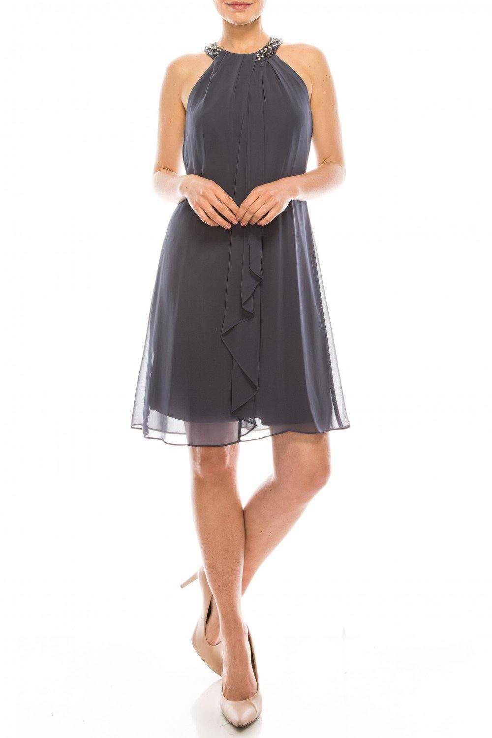 sl fashions beaded high low dress SL Fashions 111105 Short Formal Dress