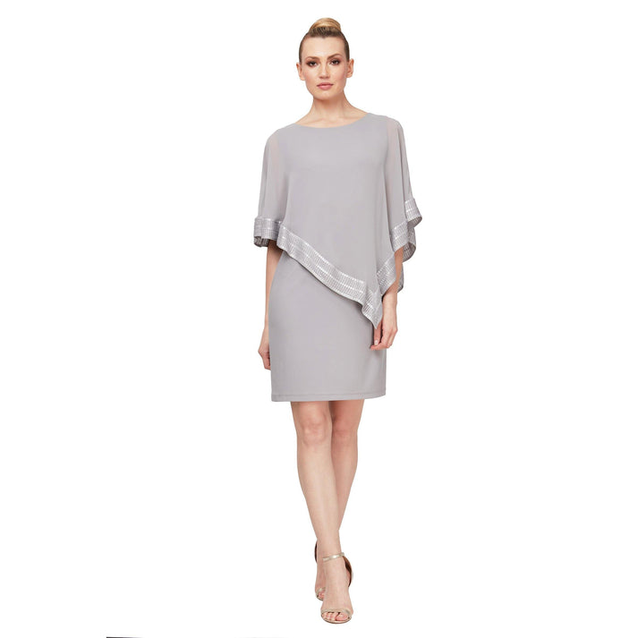 SL Fashions 113664 Short Cocktail Chiffon Dress