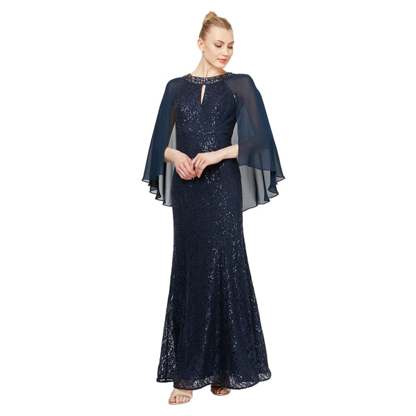 SL Fashions 3936M Long Mother of the Bride Dress