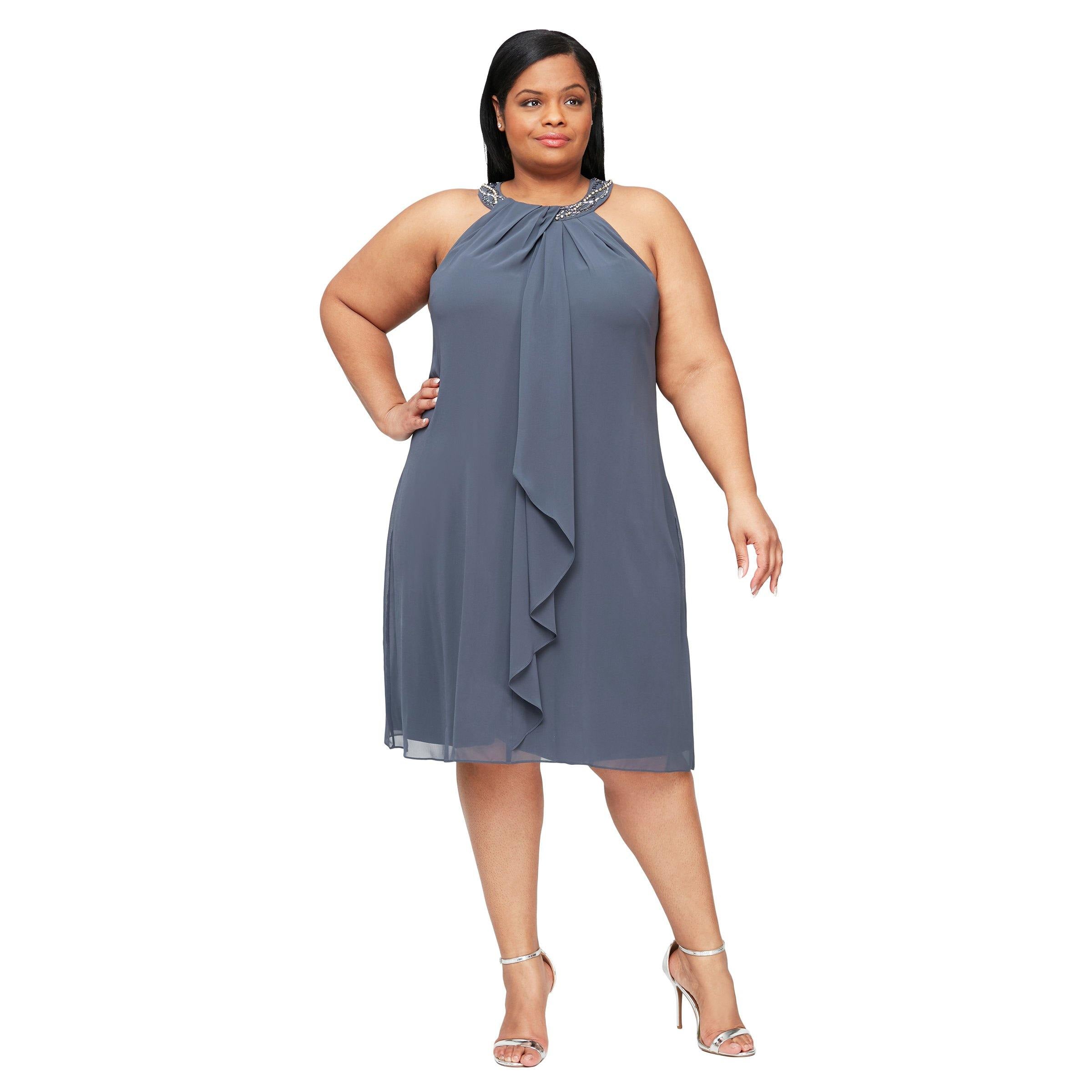 SL Fashions Short Plus Size Dress 611105 - The Dress Outlet