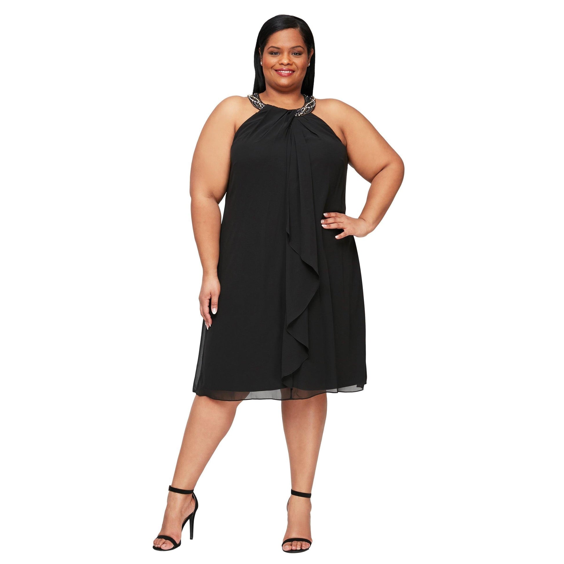 SL Fashions Short Plus Size Dress 611105 - The Dress Outlet