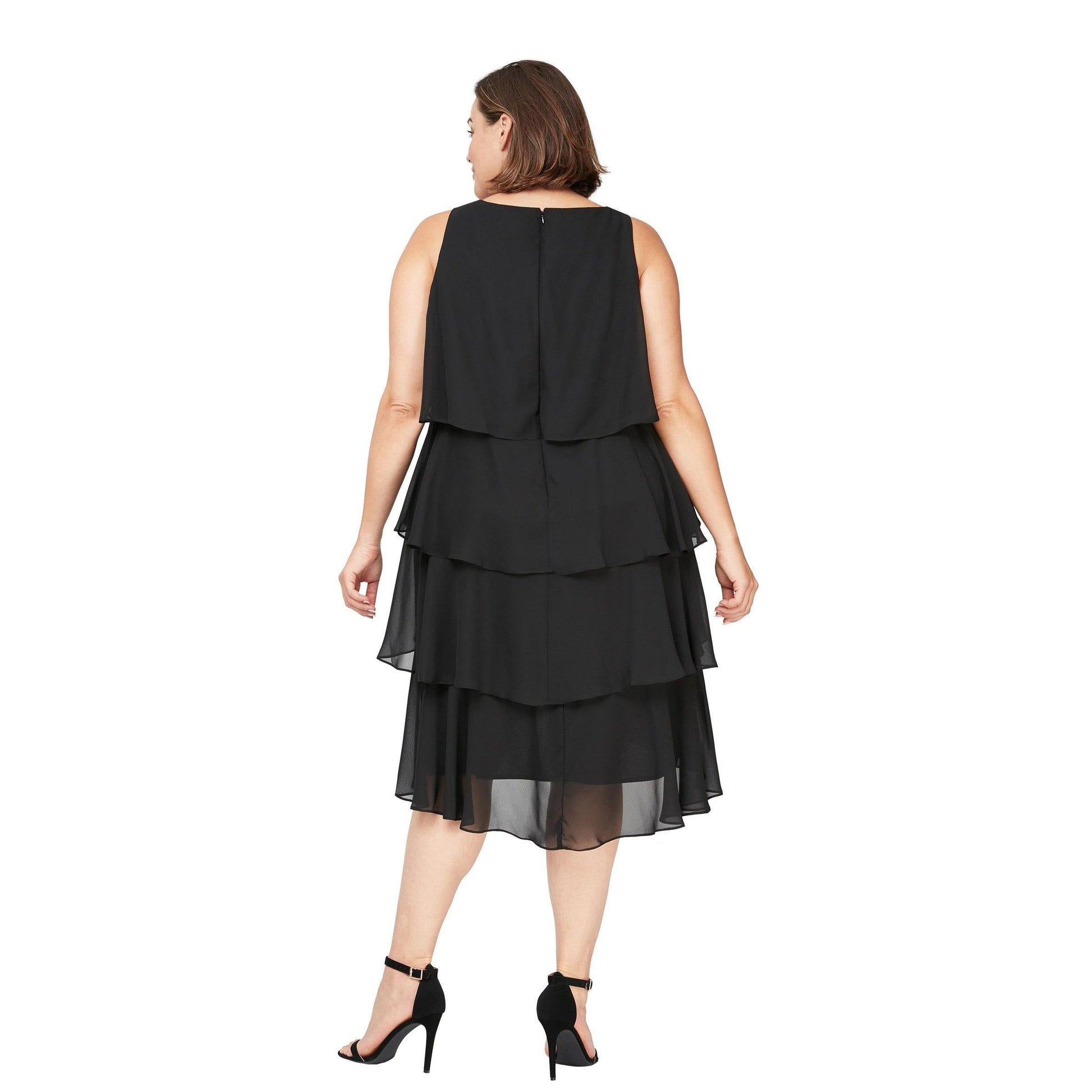 SL Fashions 615302 Plus Size Short Dress