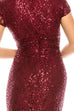 Red SL Fashions 9119185 Long Formal Sequined Lace Column Evening Dress ...