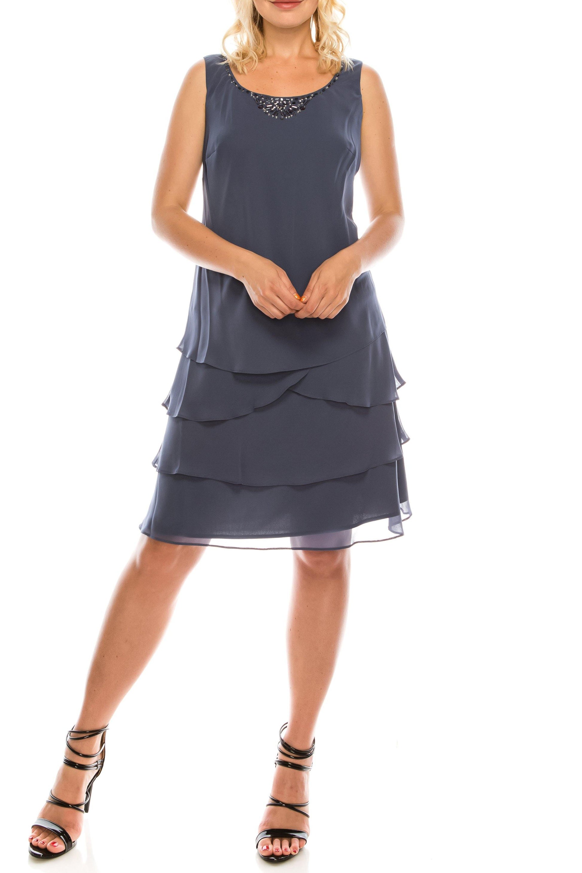 SL Fashions 9170355 Mother of the Bride Chiffon Piece Set Dress