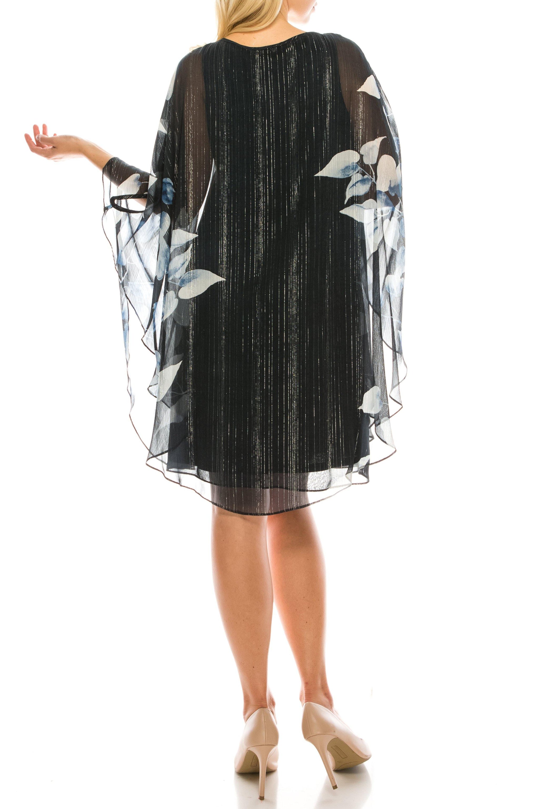 Blue SL Fashions 9171467 Short Mother of the Bride Floral Jacket Dress ...