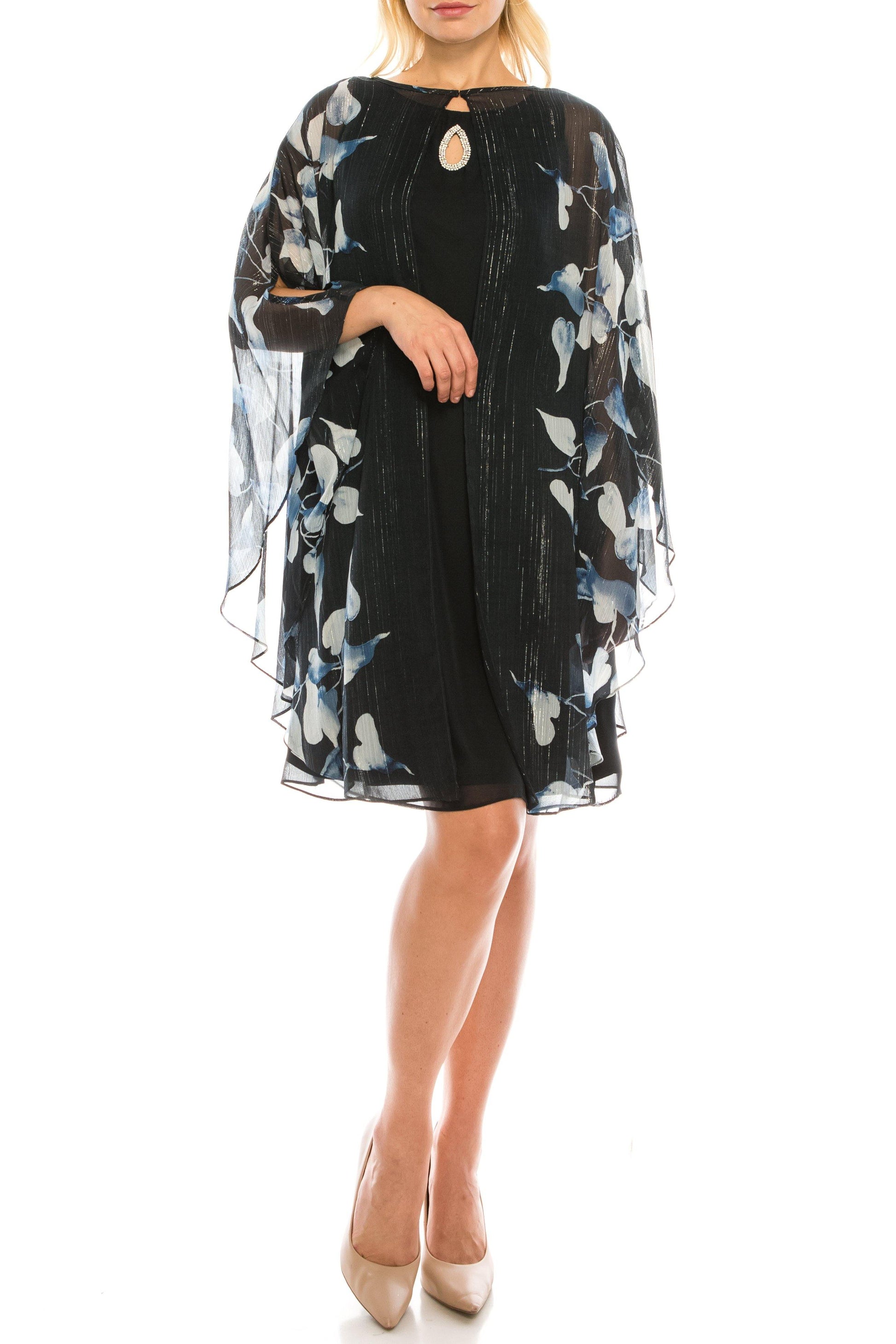 SL Fashions 9171467 Short Mother of the Bride Floral Jacket Dress