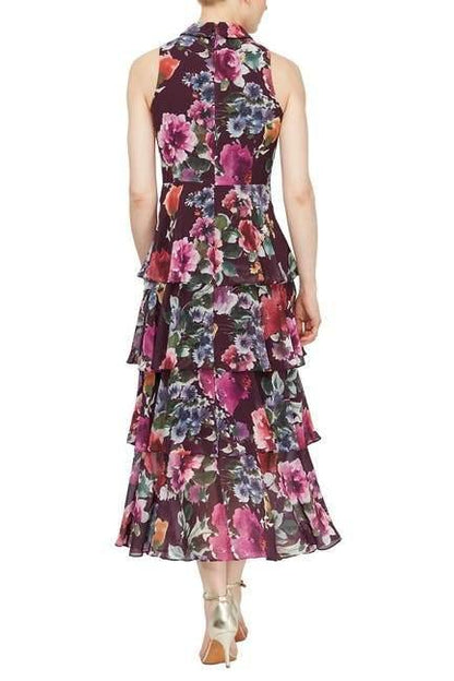 SL Fashion Long Floral Formal Dress 9171499 - The Dress Outlet