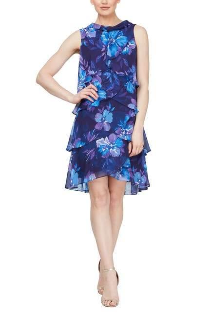 SL Fashions 9171667 Short formal Floral Dress | The Dress Outlet SL Fashions 9171667 Short formal Floral Dress | The Dress Outlet
