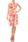 SLNY Short Cocktail Floral Print Halter Dress - The Dress Outlet