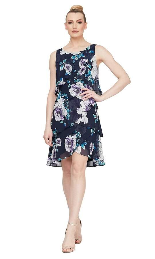 SL Fashion Floral Short Dress 9171740 - The Dress Outlet