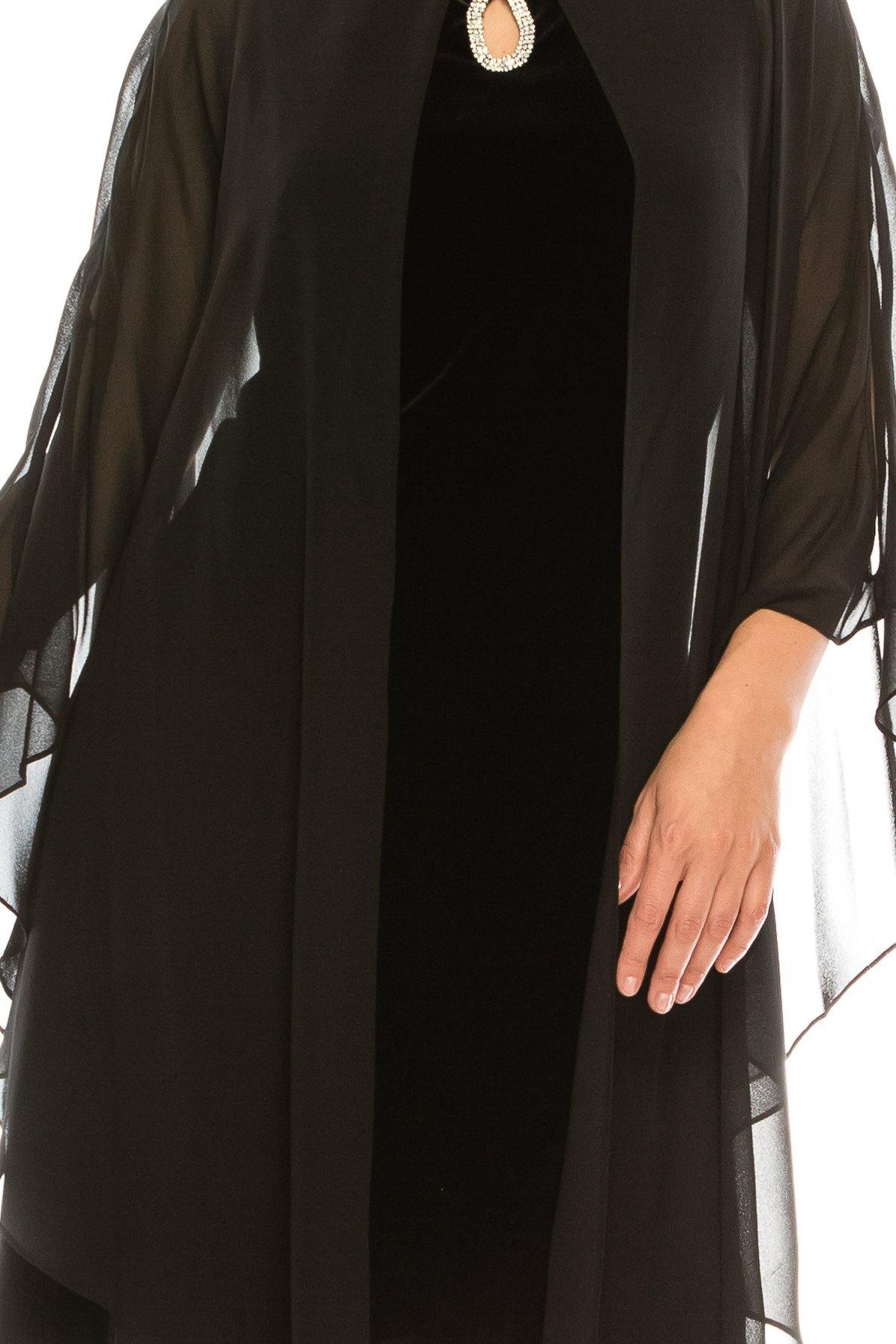 SL Fashions 9190108 Short Mother of the Bride Chiffon Jacket Dress