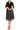 SLNY Short Cocktail Draped Velvet Mesh Dress - The Dress Outlet