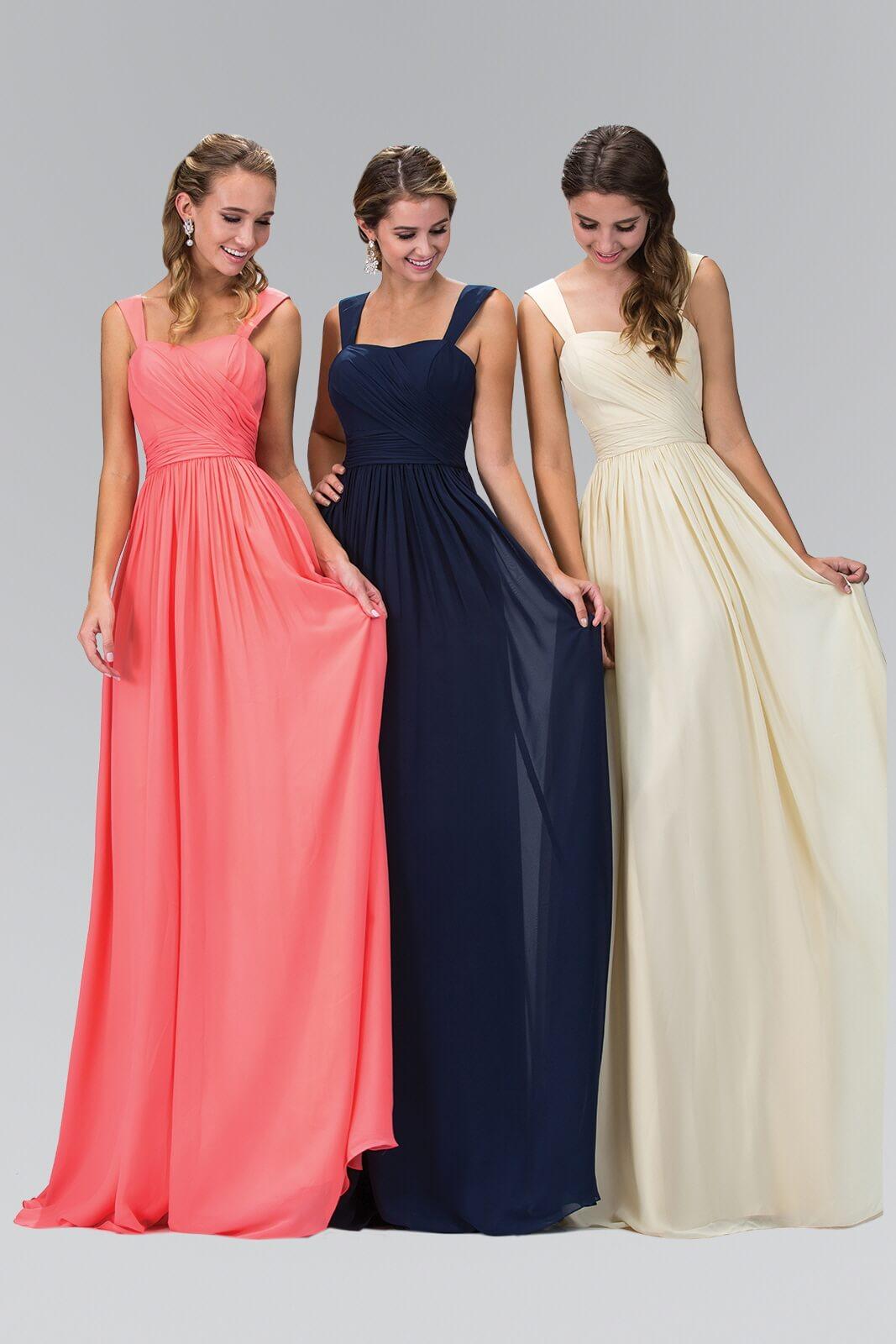 Coral Sleeveless Chiffon Long Formal Dress for $89.99 – The Dress Outlet