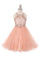 Sleeveless Embellished Short Party Dress Flower Girl - The Dress Outlet Cinderella Couture