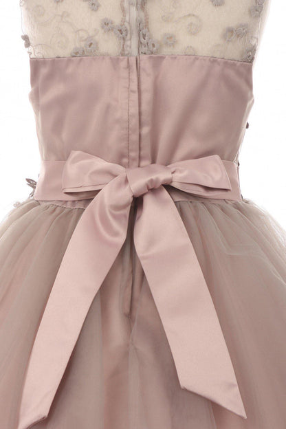 Sleeveless Embellished Short Party Dress Flower Girls - The Dress Outlet Cinderella Couture