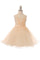 Sleeveless Embellished Short Party Flower Girls Dress - The Dress Outlet Cinderella Couture