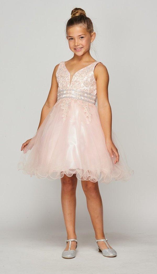 black dress plus size party Blue Luxury Princess Girl Dress for Birthday Party Pageant J190 Blue / child-14 main image 1
