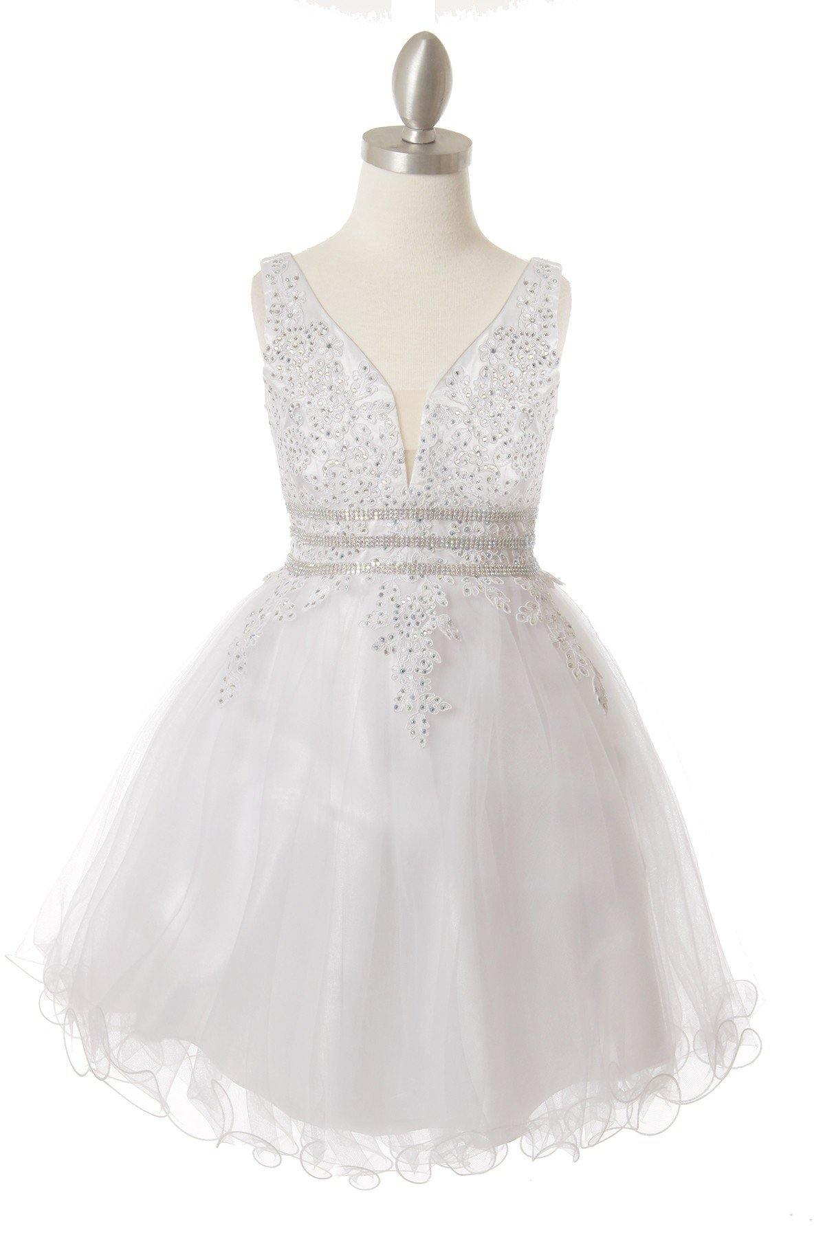 Sleeveless Flower Girl Dress - The Dress Outlet Cinderella Couture