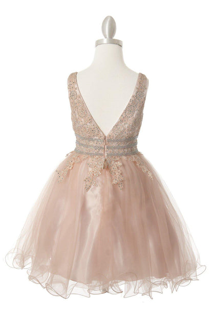 Sleeveless Flower Girl Dress - The Dress Outlet Cinderella Couture