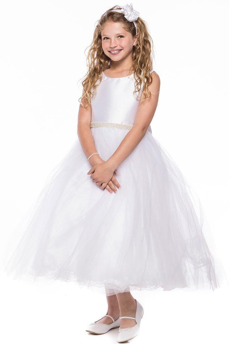 Sleeveless Flower Girl Dress Formal - The Dress Outlet Petite Adele