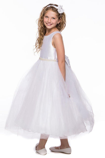 Sleeveless Flower Girl Dress Formal - The Dress Outlet Petite Adele