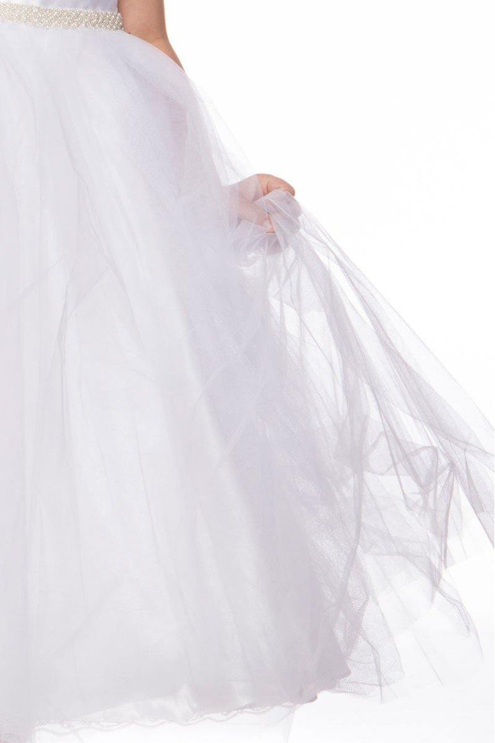 Outstanding White Sleeveless Zipper Flower Girl Dresses