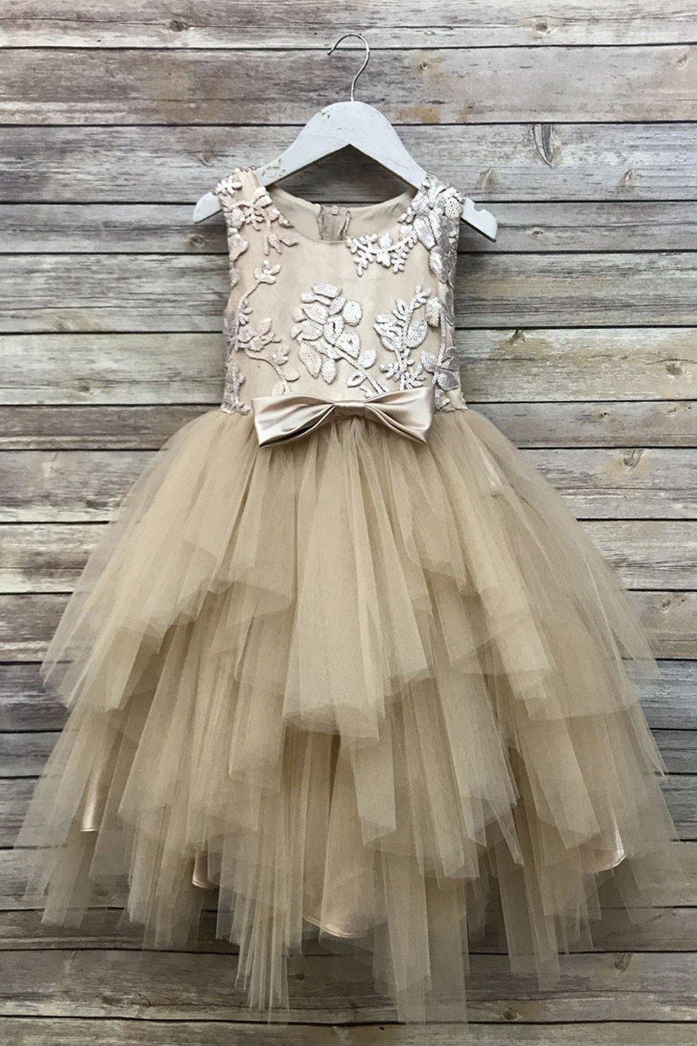 Sleeveless Flower Girl Dress Formal - The Dress Outlet Petite Adele