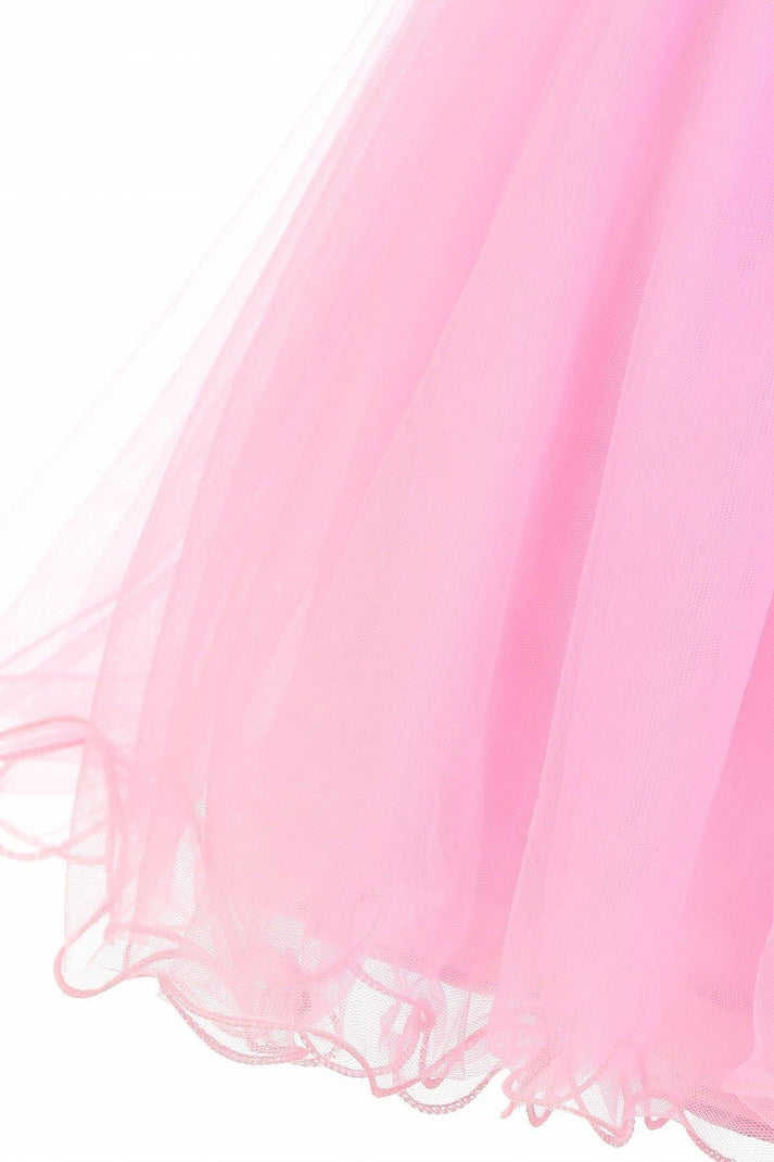 Princess Sleeveless Flower Girl Dress with Bow Appliques and Round Floor Length main image 1
