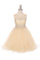 Sleeveless Illusion Neckline Sparkle Dress Flower Girls Sale - The Dress Outlet