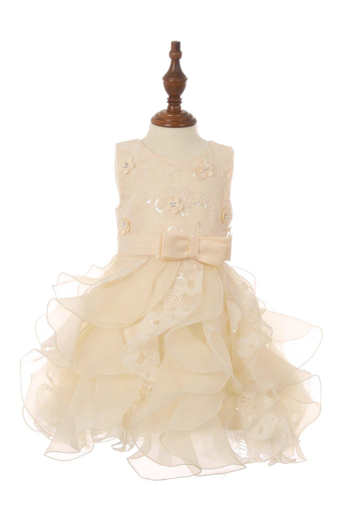 Sleeveless Lace Top Baby Flower Girls Dress - The Dress Outlet Cinderella Couture