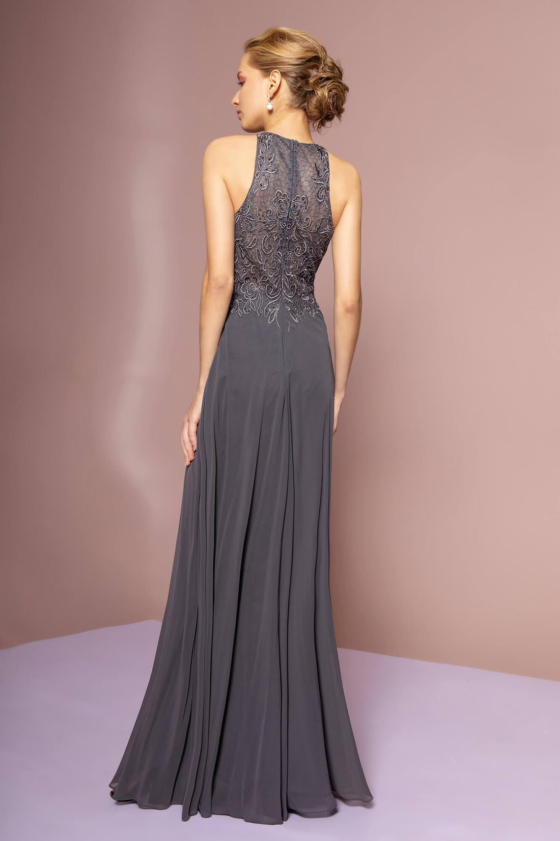 Mauve Sleeveless Long Prom Gown Formal Dress for $181.99 – The Dress Outlet