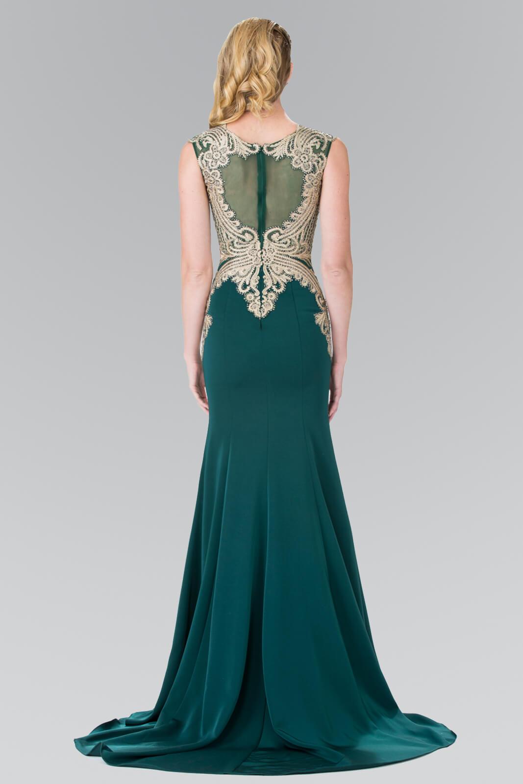 Sleeveless Prom Long Dress Formal Train - The Dress Outlet Elizabeth K