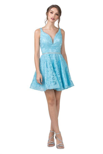 Sleeveless Prom Short Dress - The Dress Outlet ASpeed