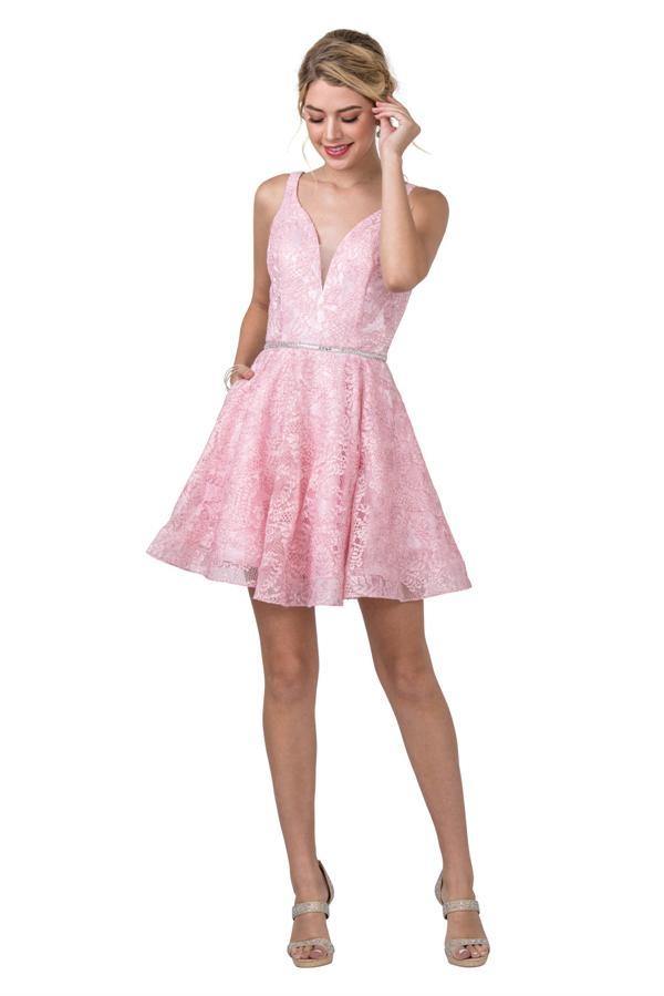 Sleeveless Prom Short Dress - The Dress Outlet ASpeed