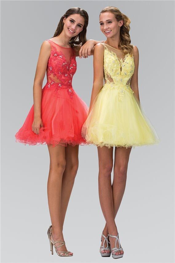 Sleeveless Prom Short Dress Homecoming - The Dress Outlet Elizabeth K