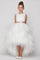 Sleeveless Satin High Low Flower Girls Dress - The Dress Outlet Cinderella Couture